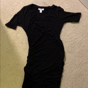Motherhood maternity black short sleeve dress